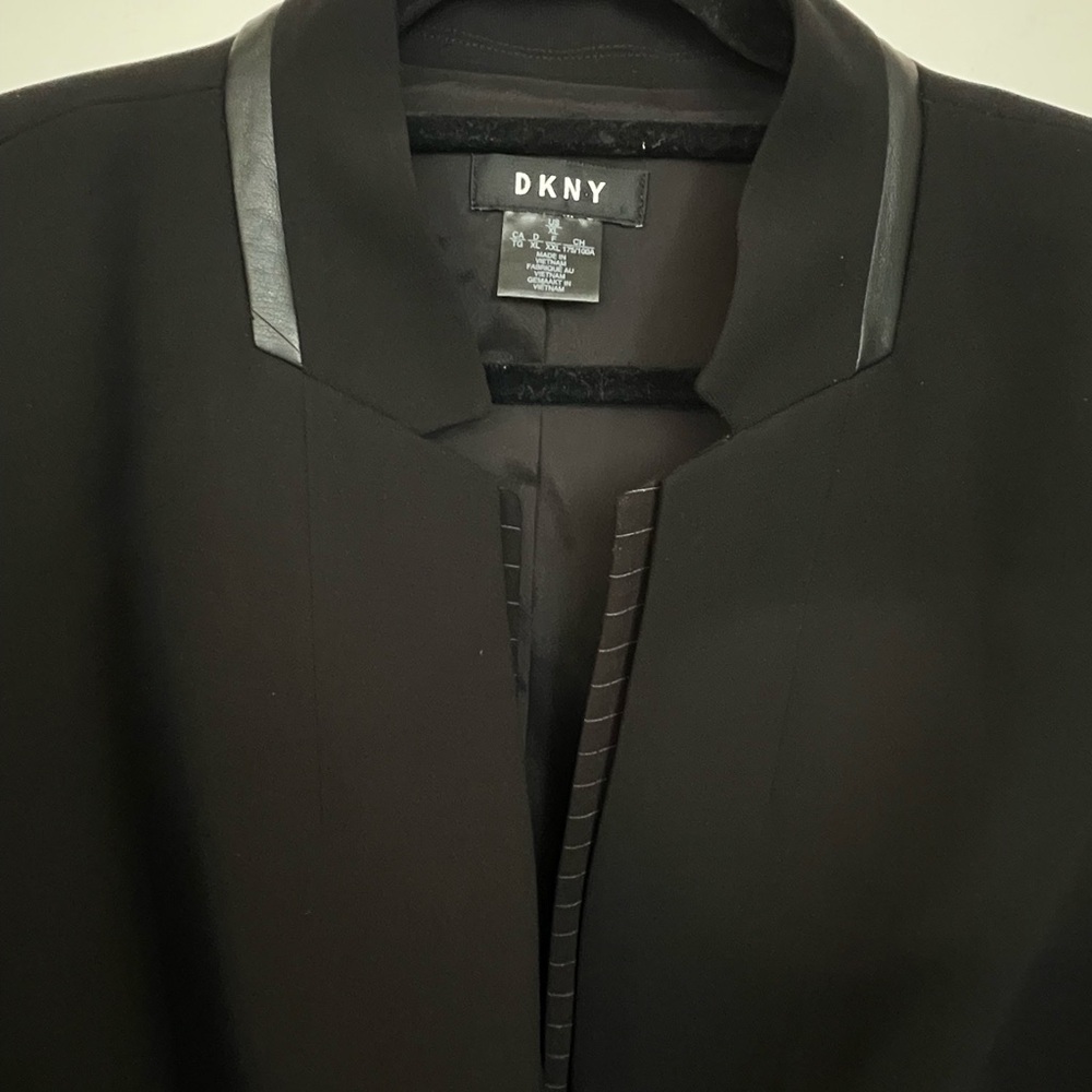 DKNY Black Jacket with Leather Accents